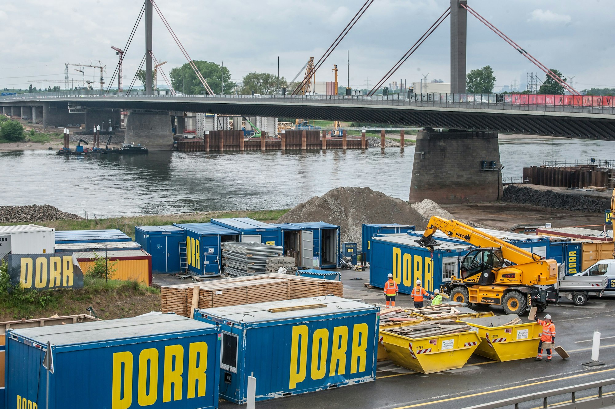 Autobahnbaustelle, Leverkusener Autobahnbrücke, A1 Baustelle, Porr, Baustelle Foto: Ralf Krieger