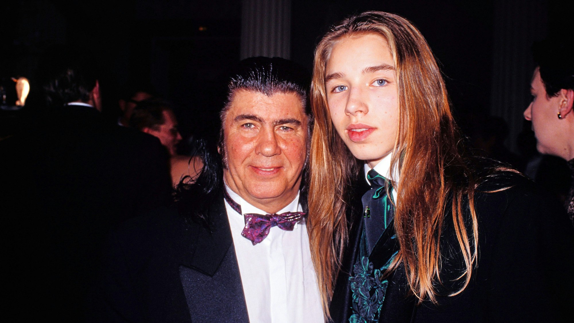 Gil Ofarim mit seinem Vater Abi Ofarim im Jahr 1999 bei einem Event in Berlin.
