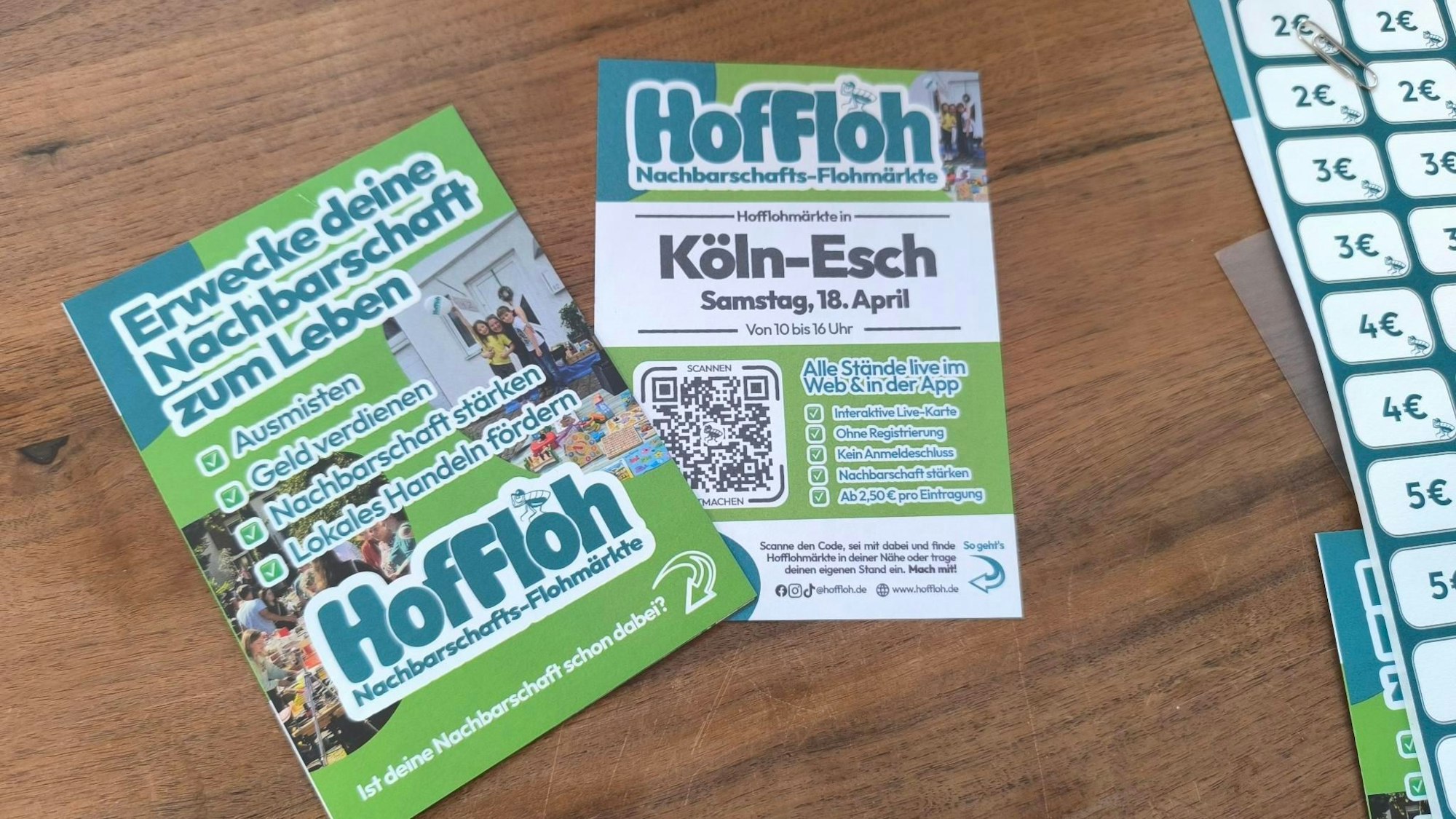Neben digitaler Werbung setzt „Hoffloh“ auch auf gedruckte Flyer und Briefe.