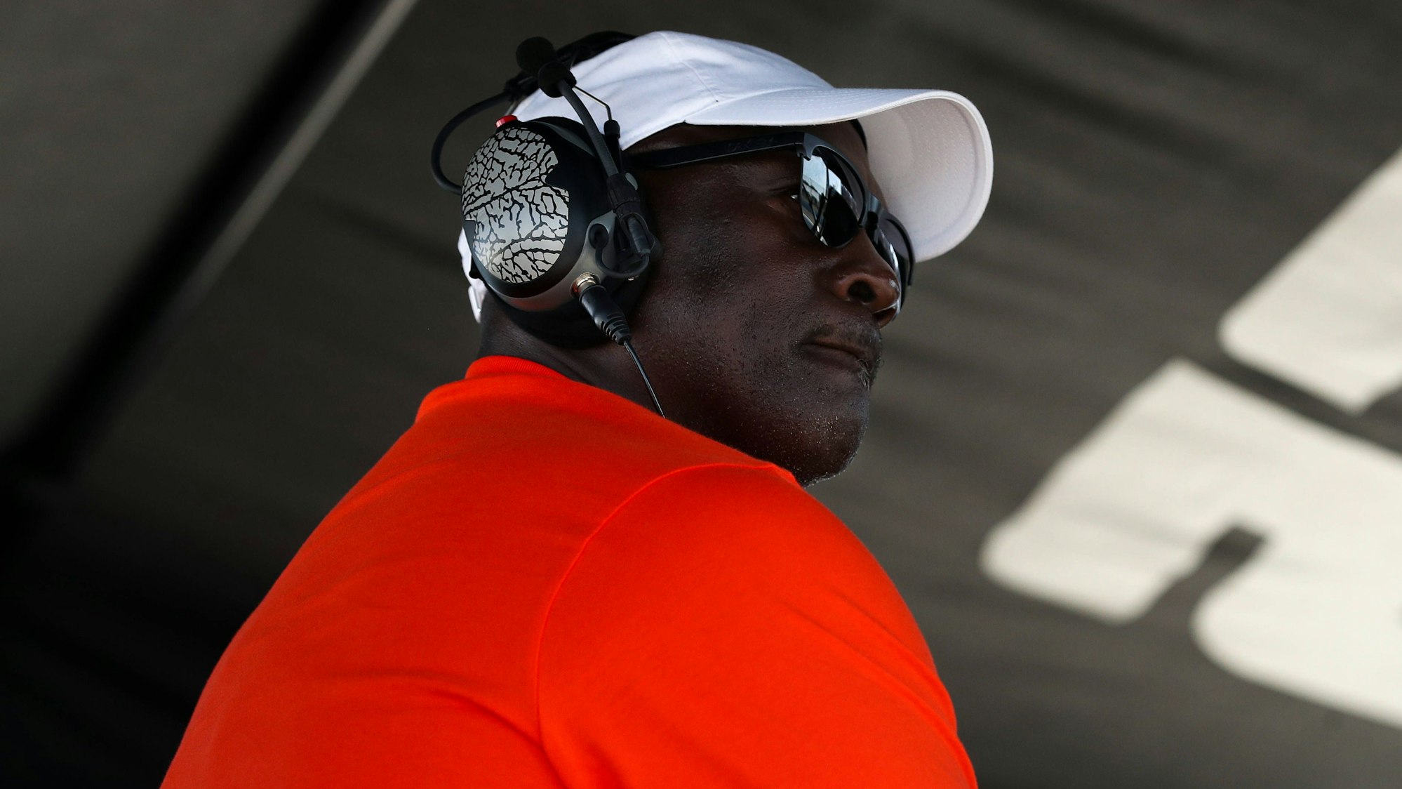 Michael „Air“ Jordan bei einem NASCAR-Rennen.