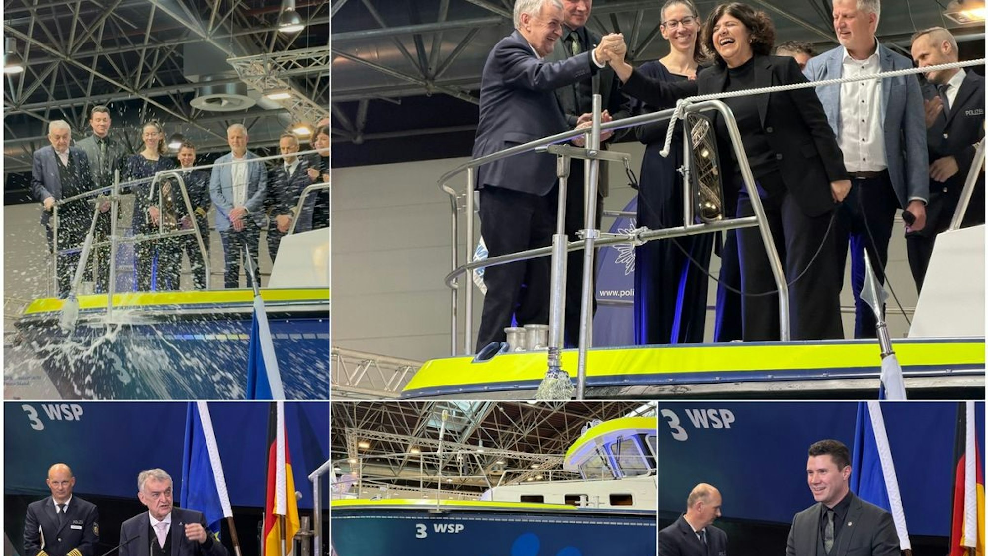 Neues Streifenboot 'WSP 3' der Wasserschutzpolizei Köln.