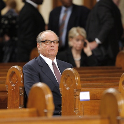 Jack Nichsolon bei der Beerdigung von Edward Kennedy im August 2009.