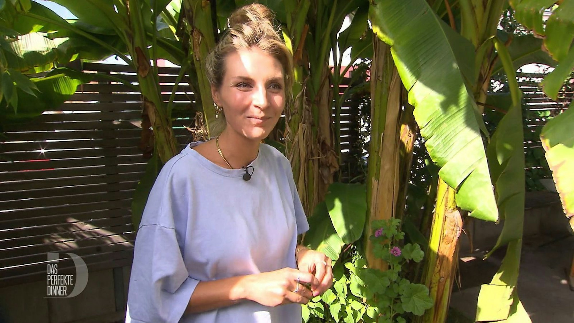 In Susannes Gartenparadies gedeiht sogar eine Bananenstaude.
(Bild: RTL)