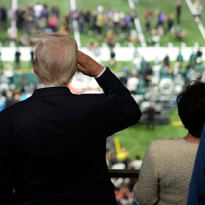 2025 war Trump noch beim Super Bowl dabei. (Archivbild)