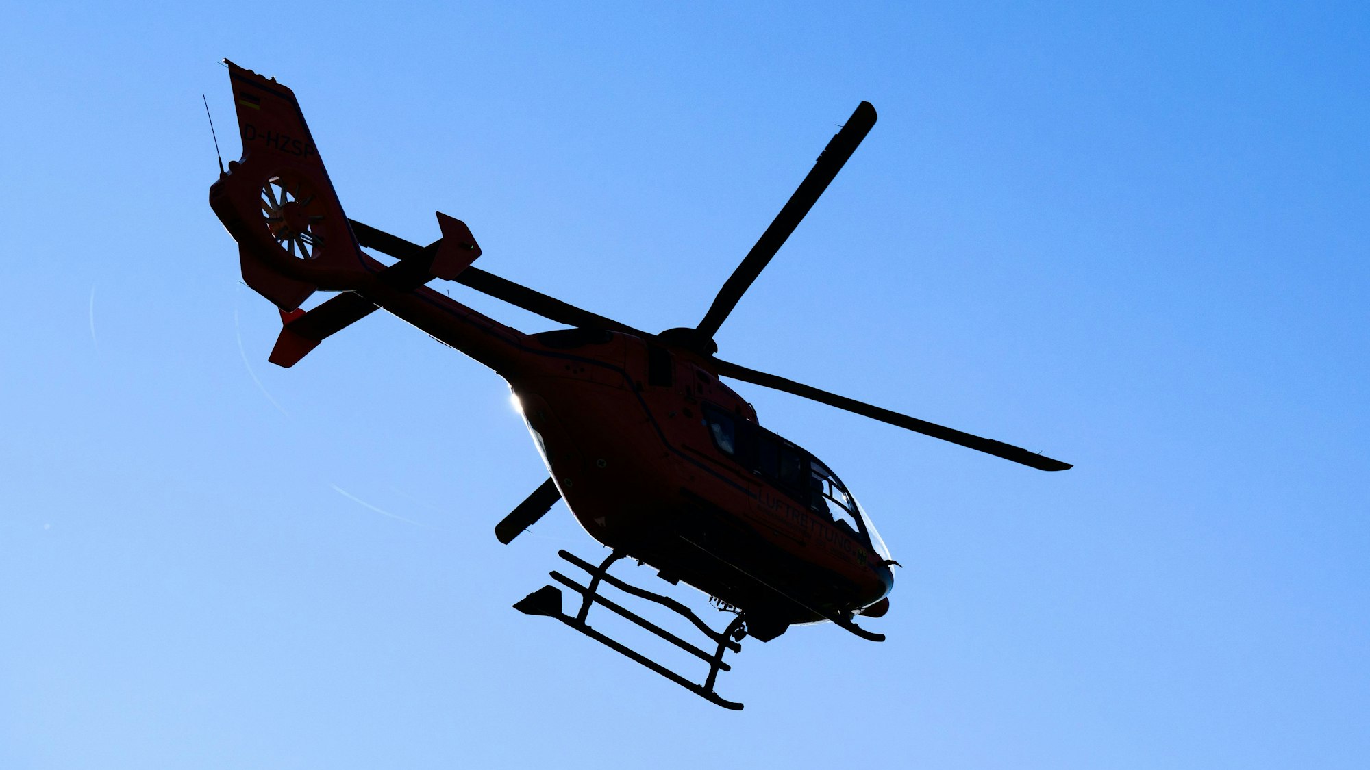 Ein Rettungshubschrauber im Einsatz