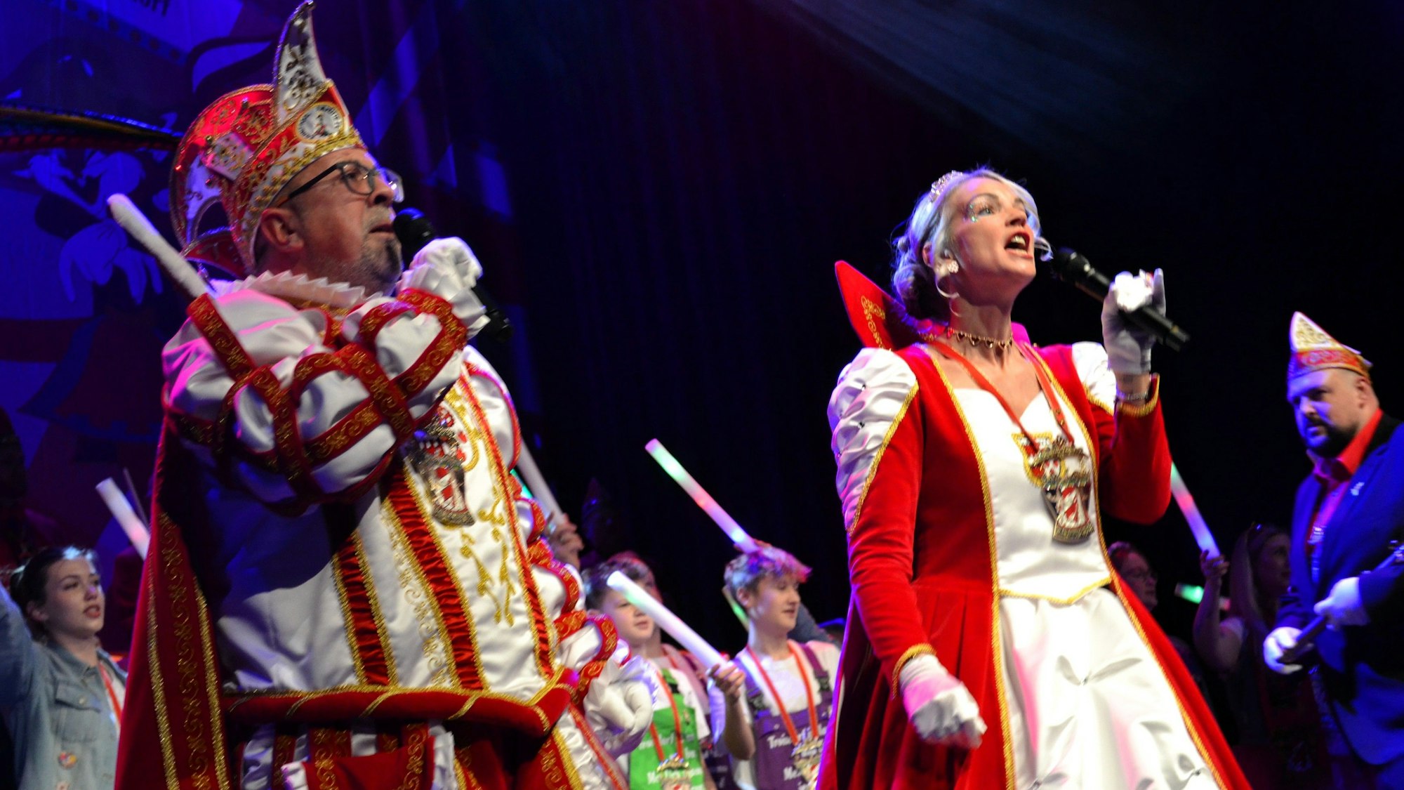 Das Prinzenpaar erwies sich als Rampensäue.