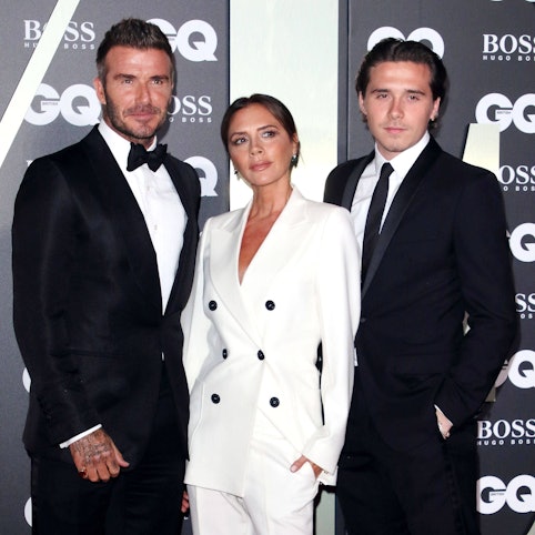 Victoria und David Beckham und ihr Sohn Brooklyn.