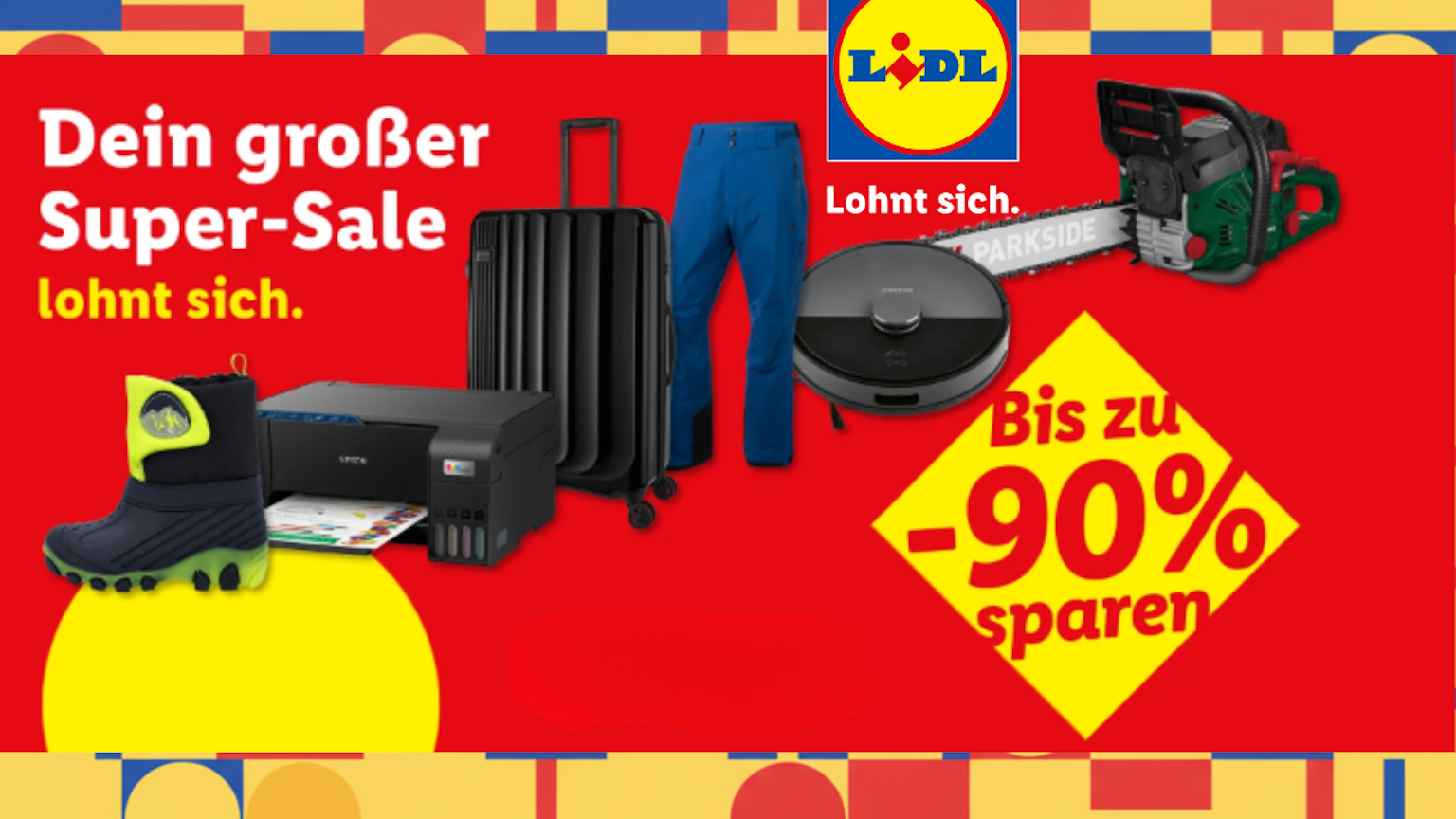 Der absolute Mega Sale im Lidl Onlineshop mit bis zu 90% auf alles quer Beet.