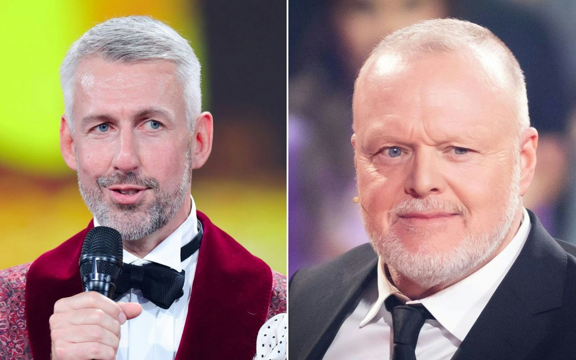 Sebastian Pufpaff (links) ist seit 2021 Moderator von „TV total“. Bekannt gemacht hat die Show Stefan Raab. (Bild: 2023 Getty Images/Andreas Rentz / 2025 Getty Images/Andreas Rentz (Fotomontage))