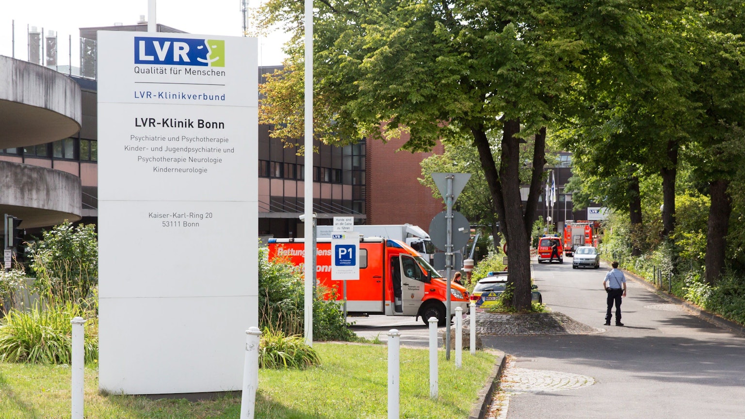 Bonn, B4 in der LVR Klinik. Küchenbrand.
Foto: Matthias Kehrein