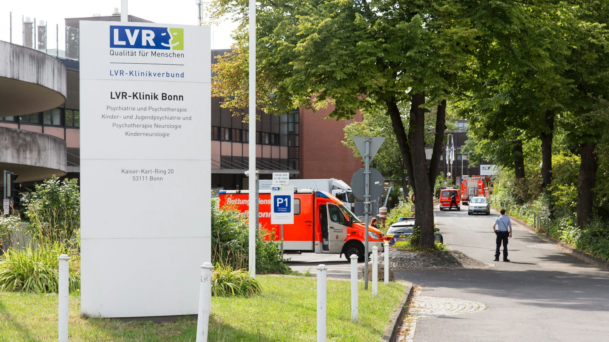 Bonn, B4 in der LVR Klinik. Küchenbrand.
Foto: Matthias Kehrein