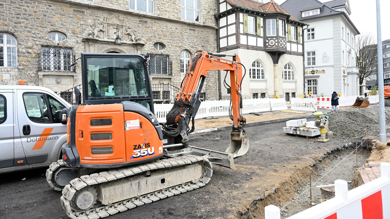Das Foto zeigt die Baustelle Laurentiusstraße