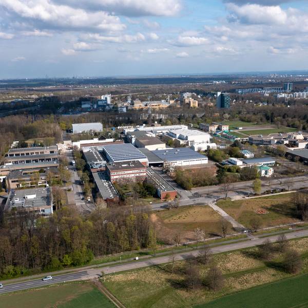 Luftaufnahme des WDR-Produktionsgeländes in Bocklemünd.