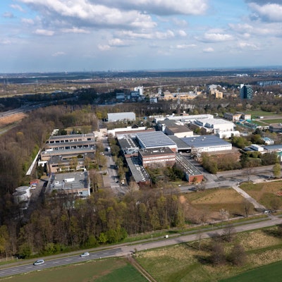 Luftaufnahme des WDR-Produktionsgeländes in Bocklemünd.