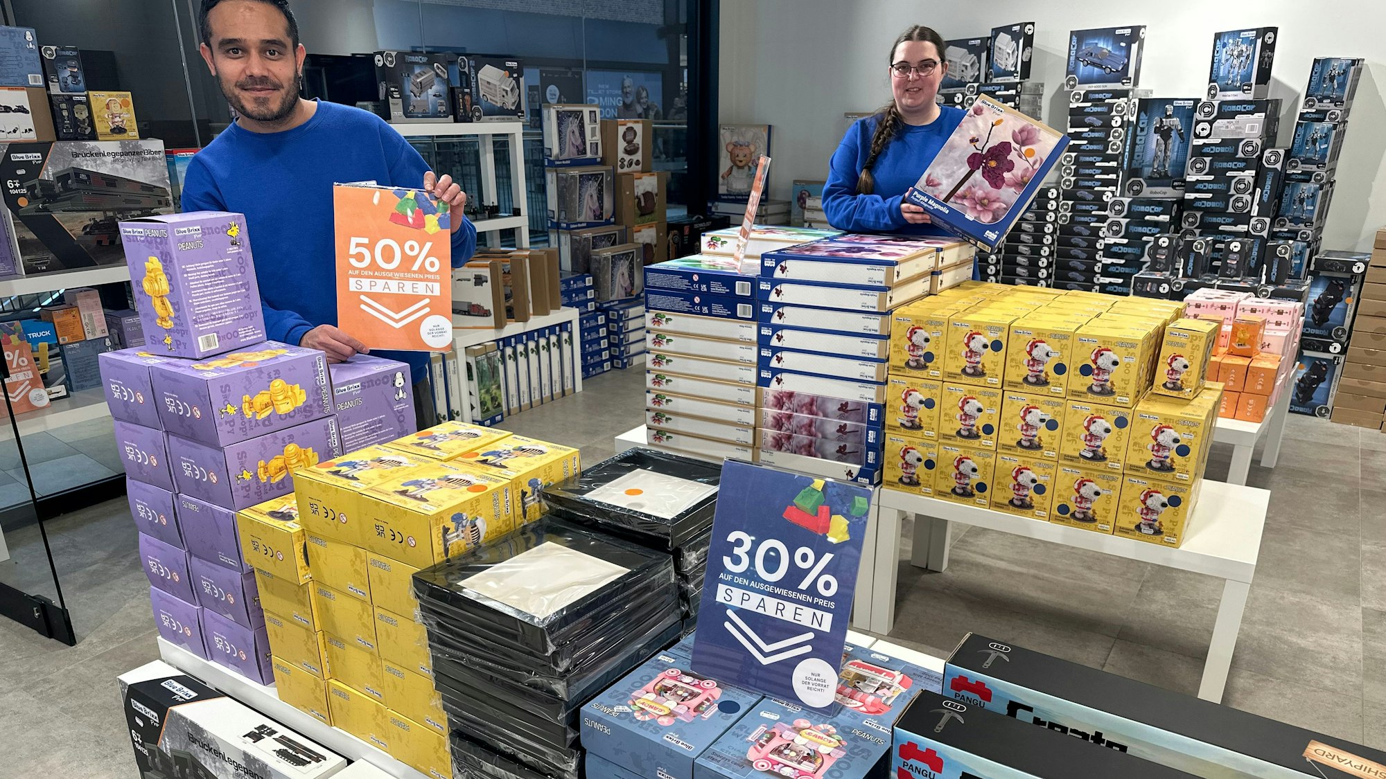 Huma hat dank der Outletebene seine Besucherzahlen erhöht. Hier der Shop von Blue Brixx.