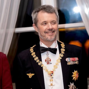 König Frederik und Königin Mary strahlen.