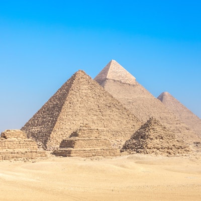 Die Pyramiden von Gizeh in Ägypten.