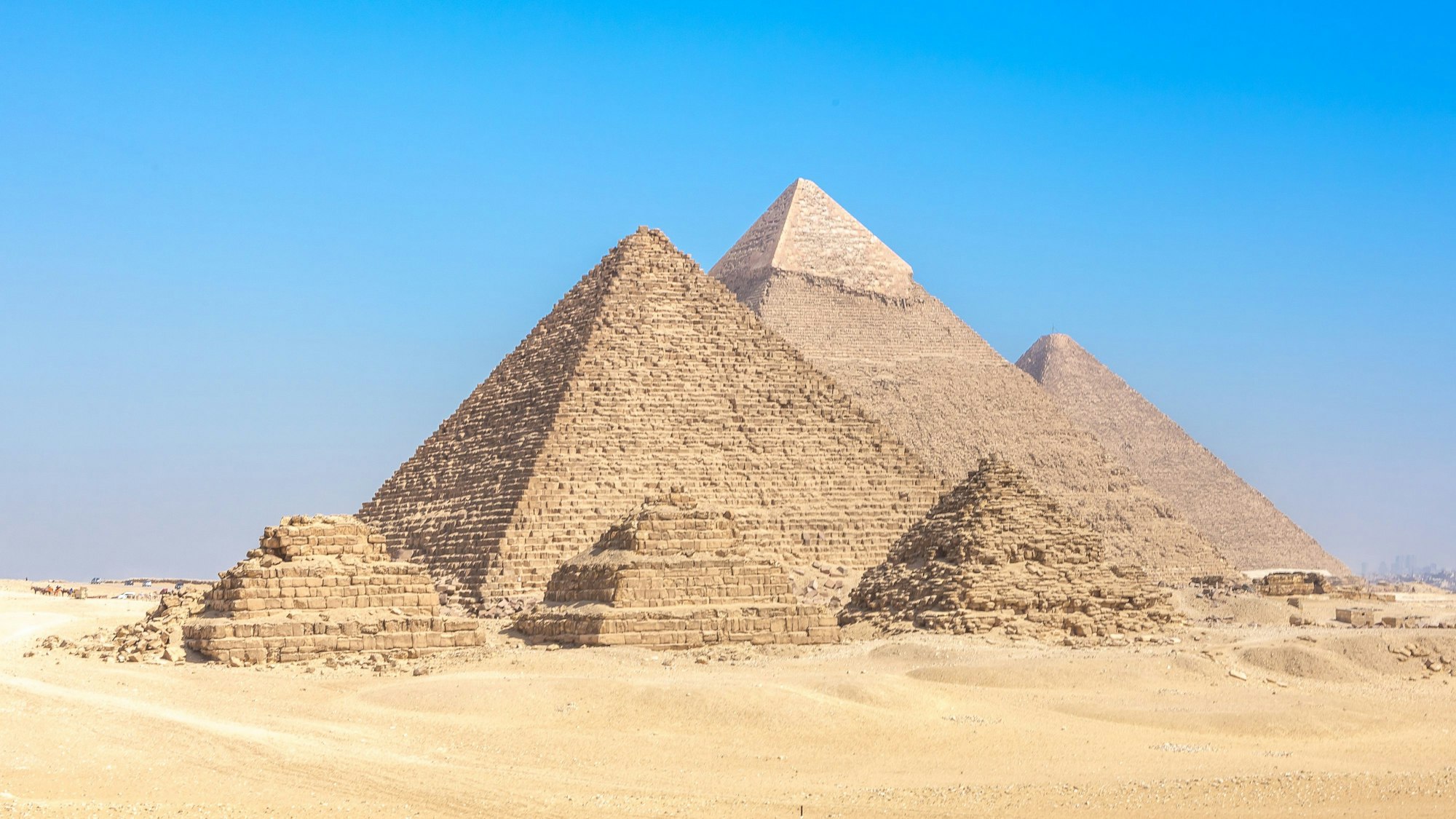 Die Pyramiden von Gizeh in Ägypten.
