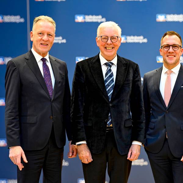 Präsentierten die Zahlen für 2025: (v.l.) Vorstandsvorsitzender Ingo Stockhausen, Aufsichtsratsvorsitzender Udo Meyer, stv. Vorstandsvorsitzender Andreas Neumannund Vorstandsmitglied Jörn Richling.