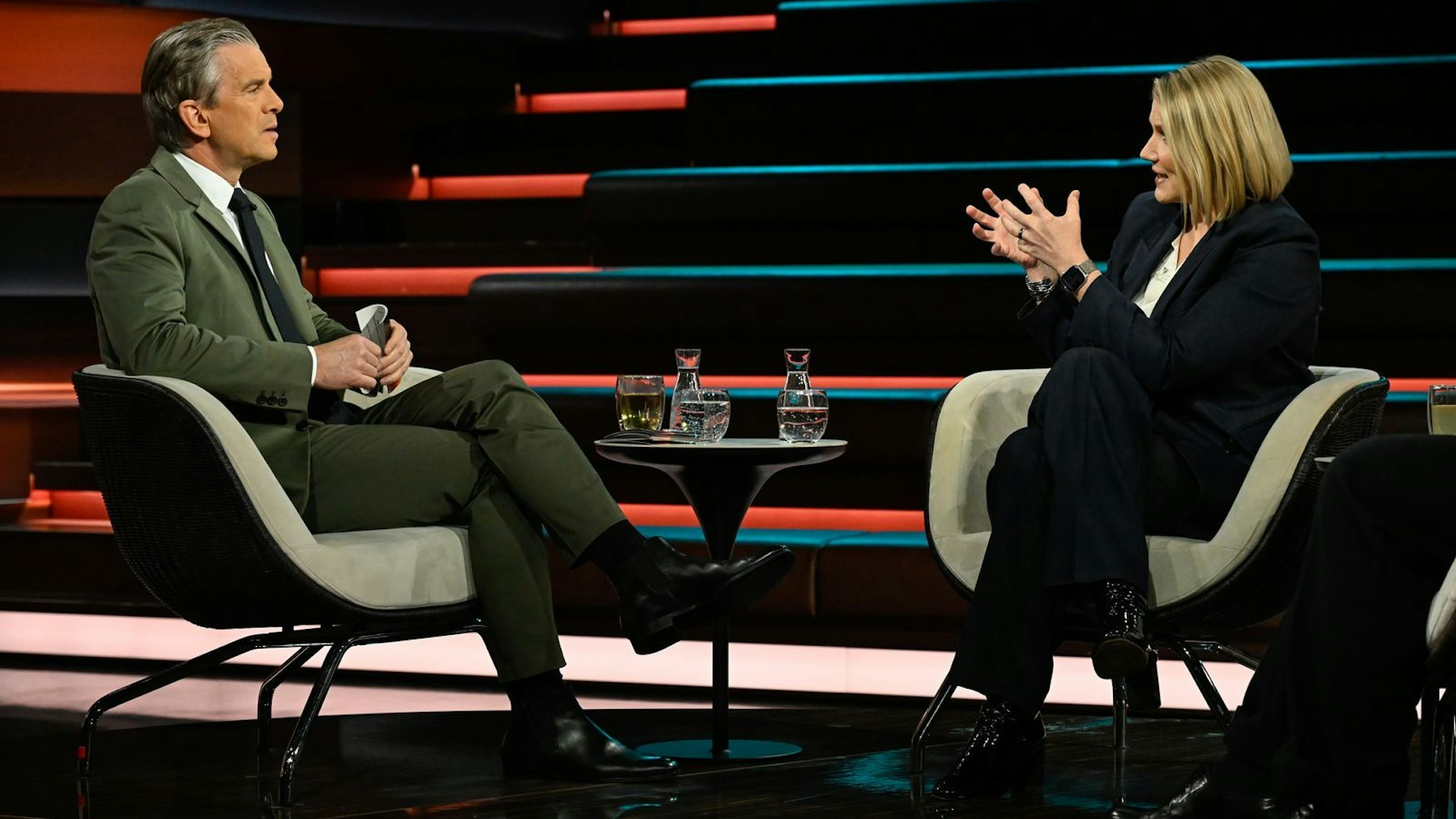 Politologin Catheryn Clüver Ashbrook warnte bei „Markus Lanz“ am Mittwochabend vor einem Überwachungsstaat, den die Trump-Administration gerade aufbaue. (Bild: ZDF / Markus Hertrich)