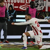 Torjubel bei Linton Maina.