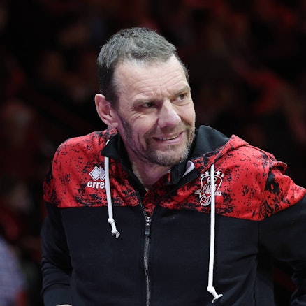 18.01.2026 - Basketball - Saison 2025 2026 - 2. Bundesliga Pro-A - 18. Spieltag: Nürnberg Falcons Basketball Club NBC - Bayer Giants Leverkusen - Sportfoto Zink / DaMa - xdaxmax - Michael Mike Koch Trainer Headcoach Bayer Giants Leverkusen nachdenklich enttäuscht / Enttäuschung *** 18 01 2026 Basketball Season 2025 2026 2 Bundesliga Pro A 18 Matchday Nuremberg Falcons Basketball Club NBC Bayer Giants Leverkusen Sportfoto Zink DaMa xdaxmax Michael Mike Koch Coach Headcoach Bayer Giants Leverkusen thoughtful disappointed disappointment