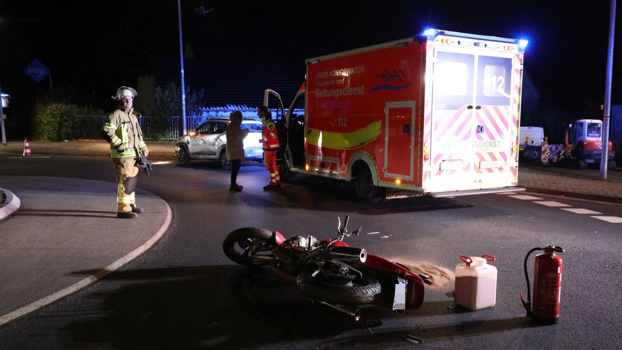 In Ittenbach sind ein Auto und ein Motorrad zusammengestoßen.