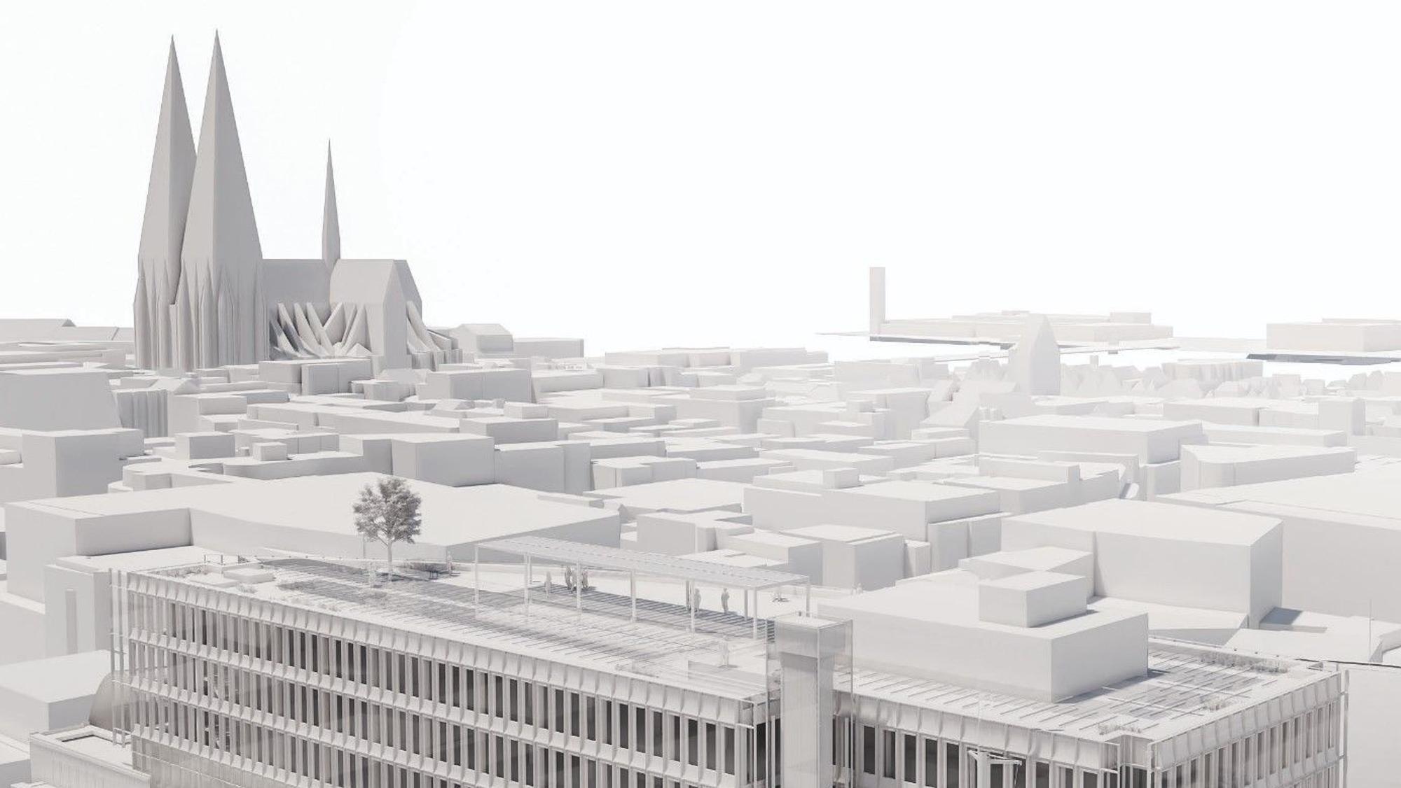 Die neuen Pläne zeigen den Unterstand auf dem Dach sowie den Aufzug am Gebäude.