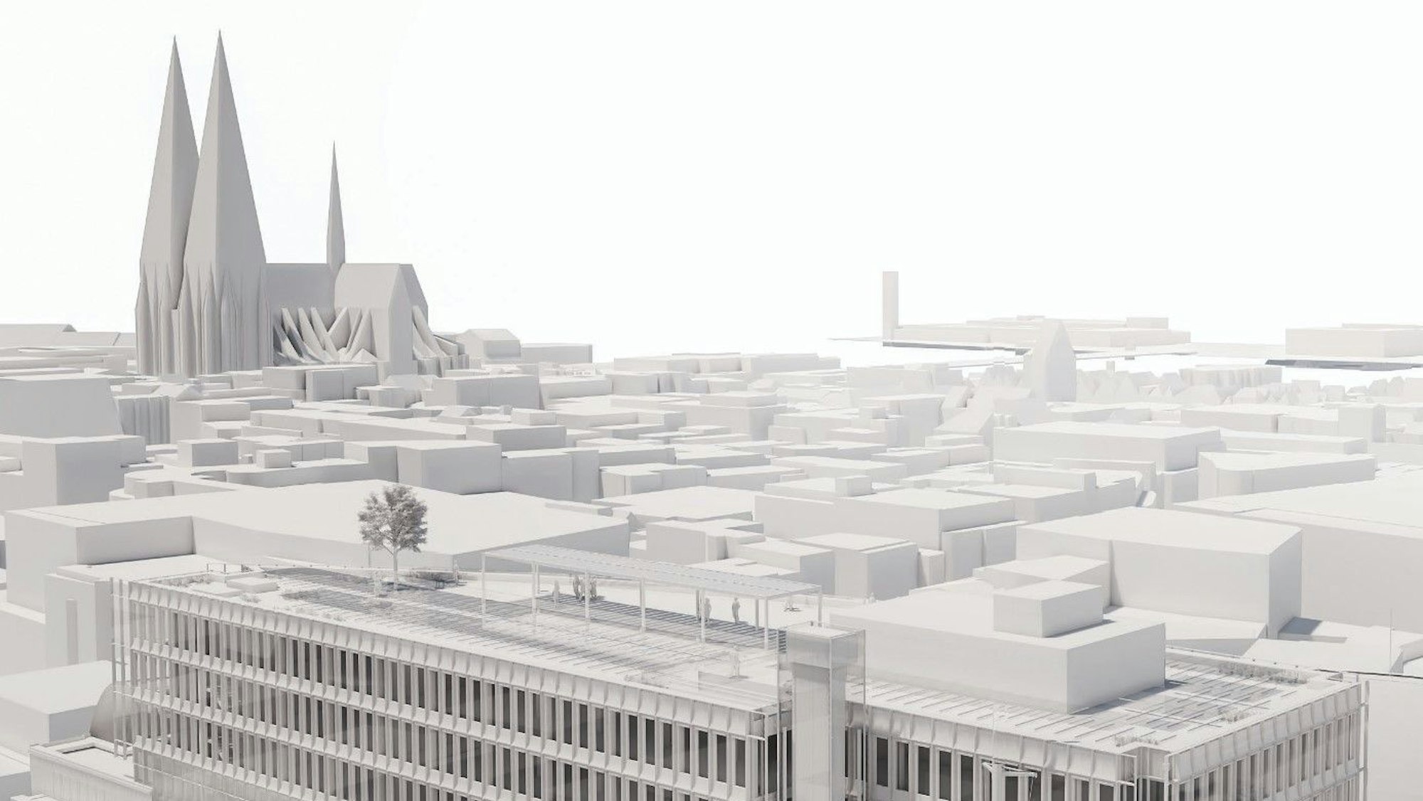 Die neuen Pläne zeigen den Unterstand auf dem Dach sowie den Aufzug am Gebäude.