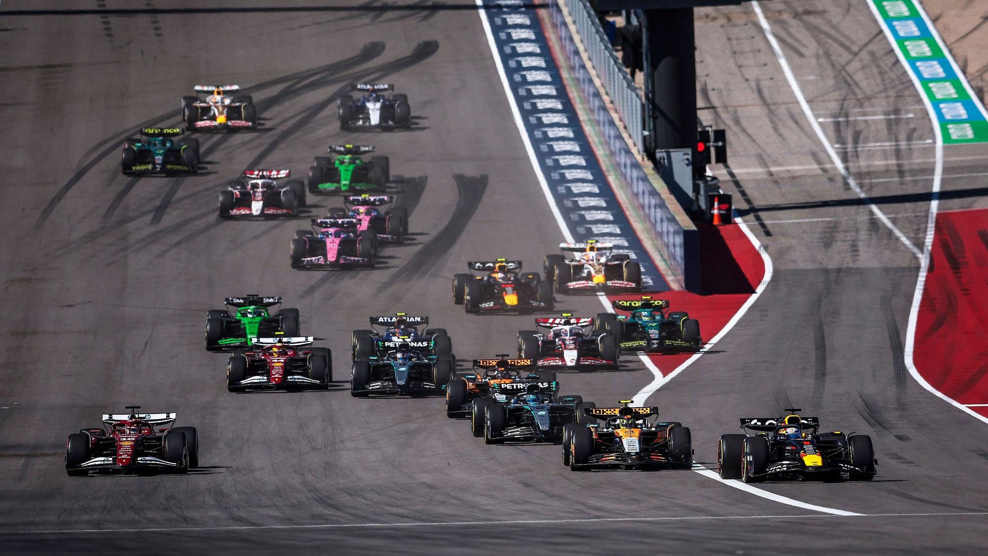 Die Formel 1 auf dem Kurs in Texas.