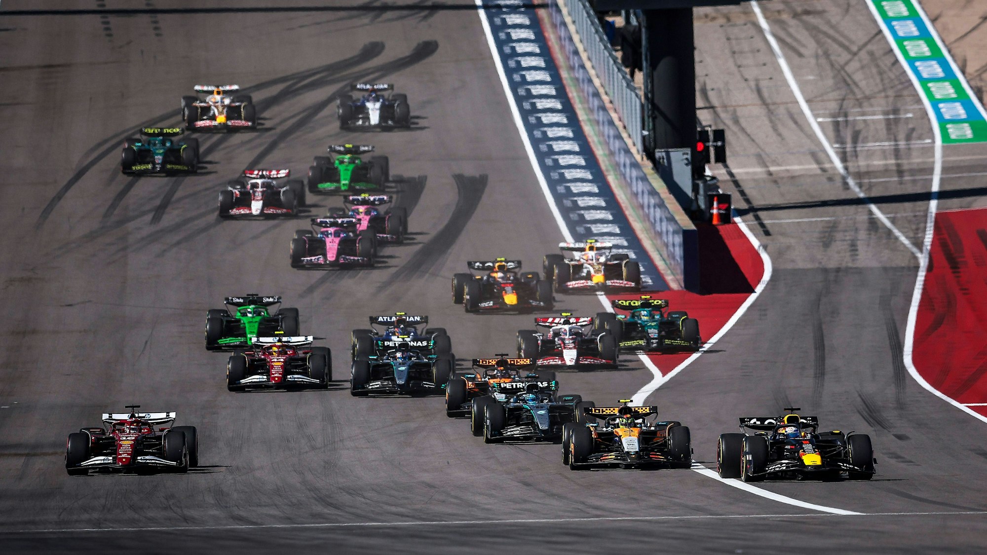 Die Formel 1 auf dem Kurs in Texas.