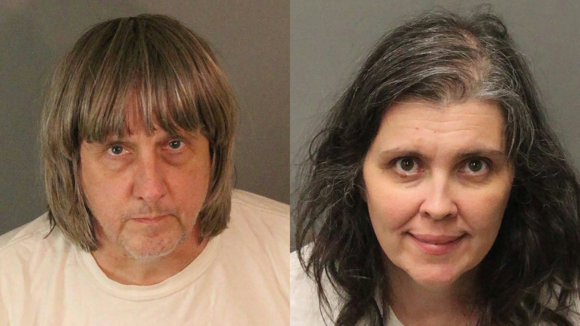 David und Louise Turpin Mugshots.