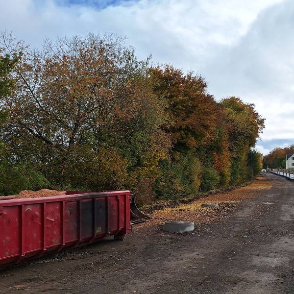 Das Bild zeigt die Nürburgstraße, die einseitig saniert wird.