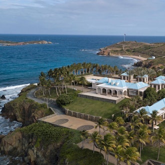 Das Anwesen von Jeffrey Epstein auf der Privatinsel des verstorbenen Unternehmers.