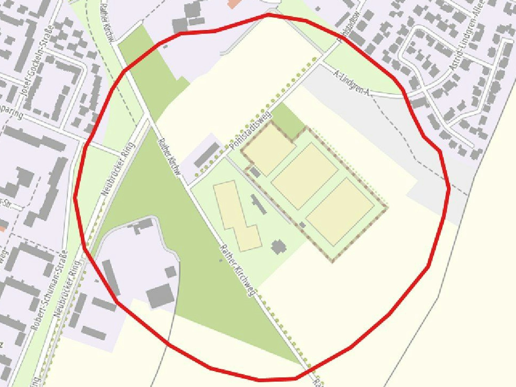 Der Evakuierungsradius rund um den Bombenfund in Neubrück beträgt 300 Meter.