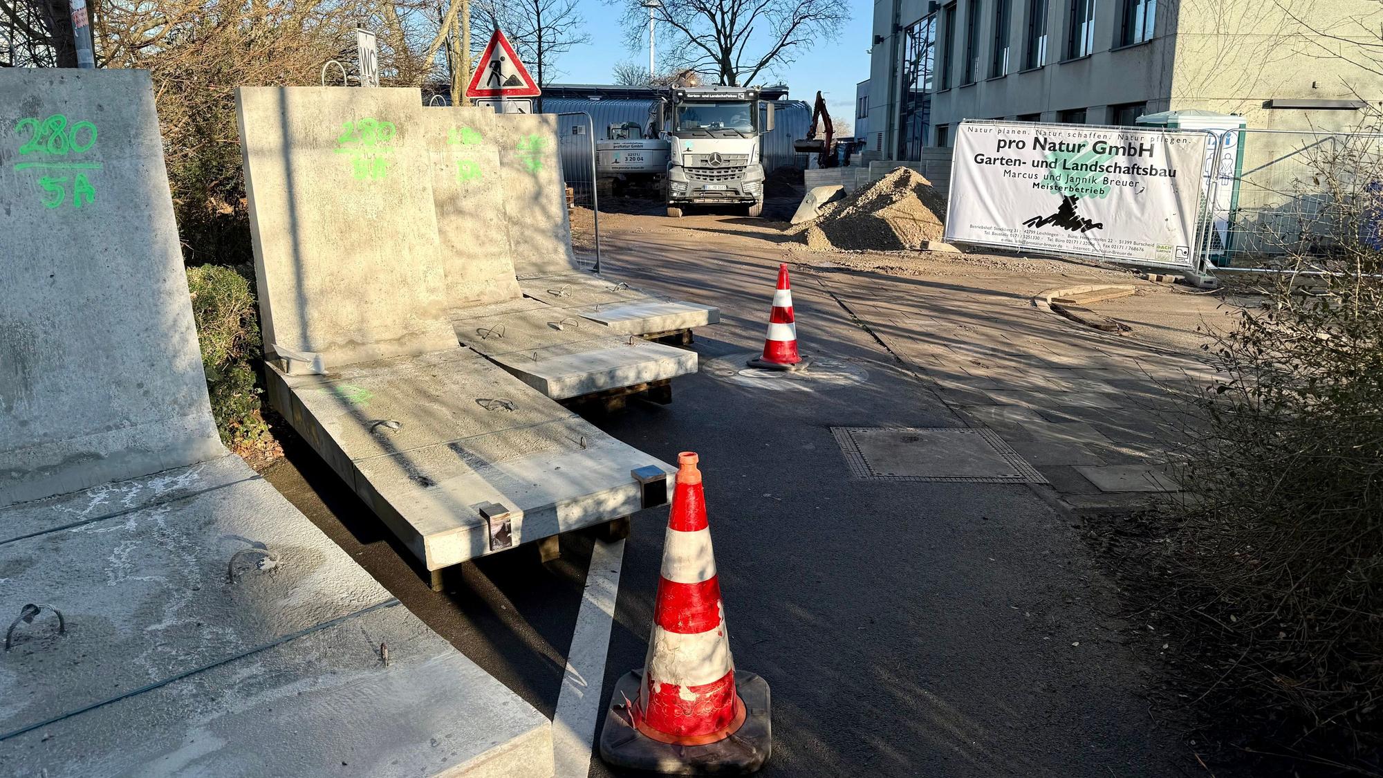 Parkplatz-Baustelle an der WGL-Verwaltung