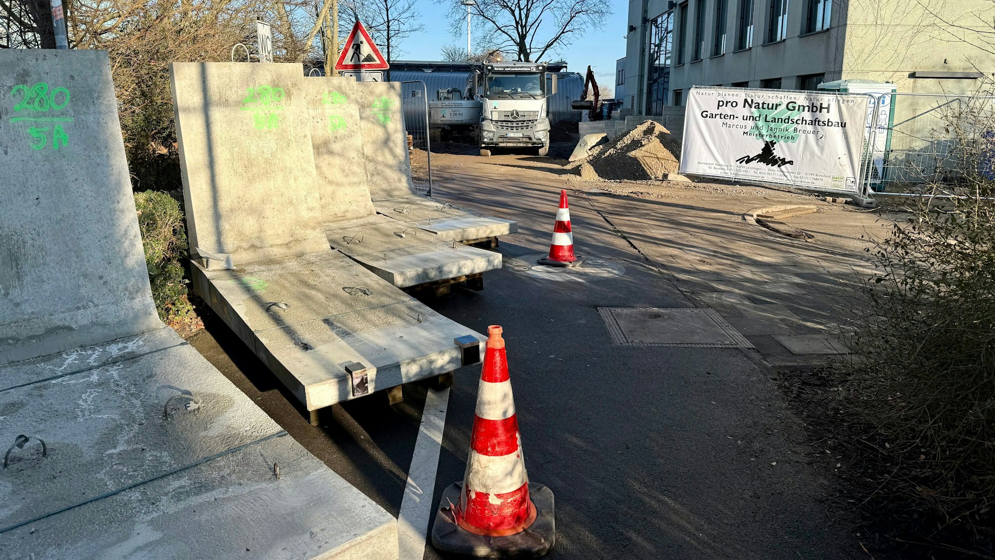 Parkplatz-Baustelle an der WGL-Verwaltung