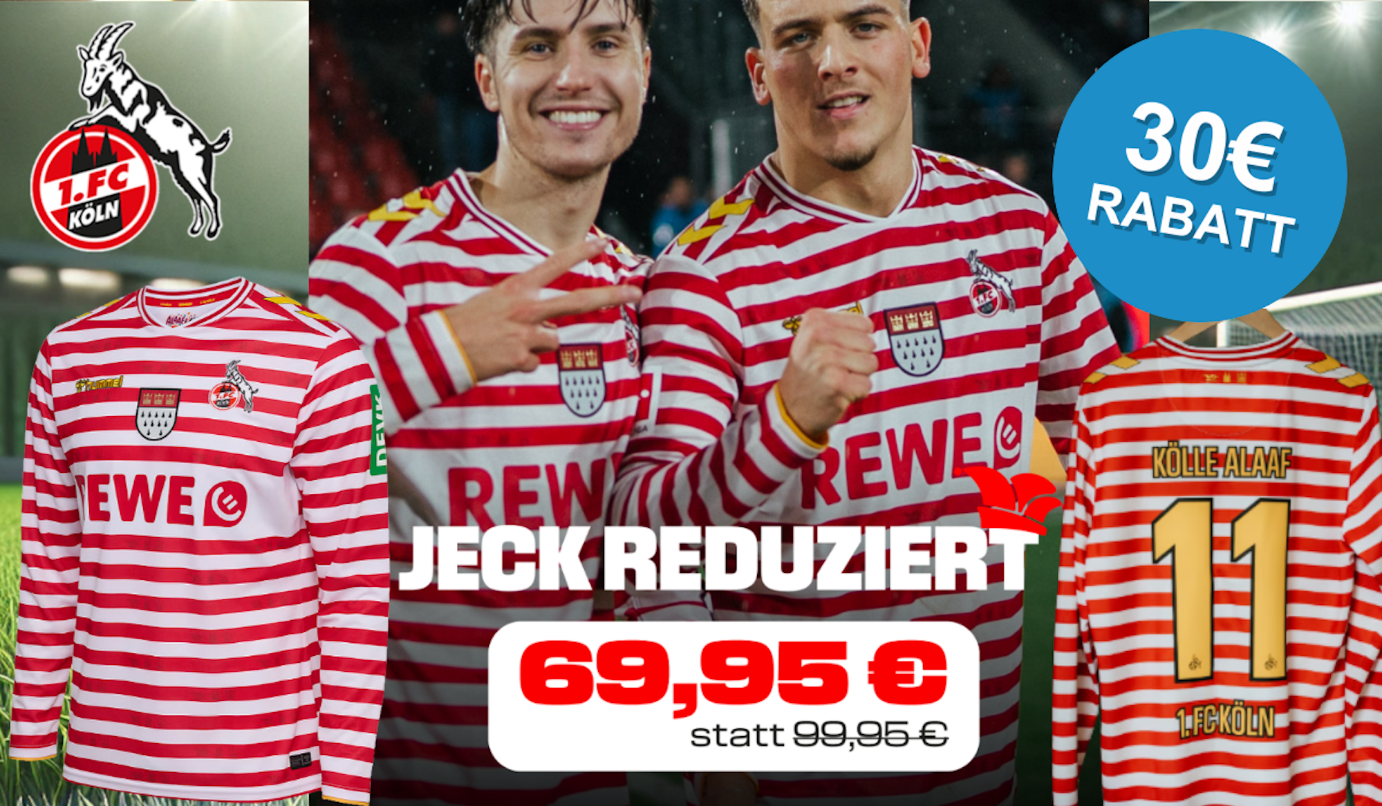 Das Fastelovend-Trikot des 1. FC Köln.