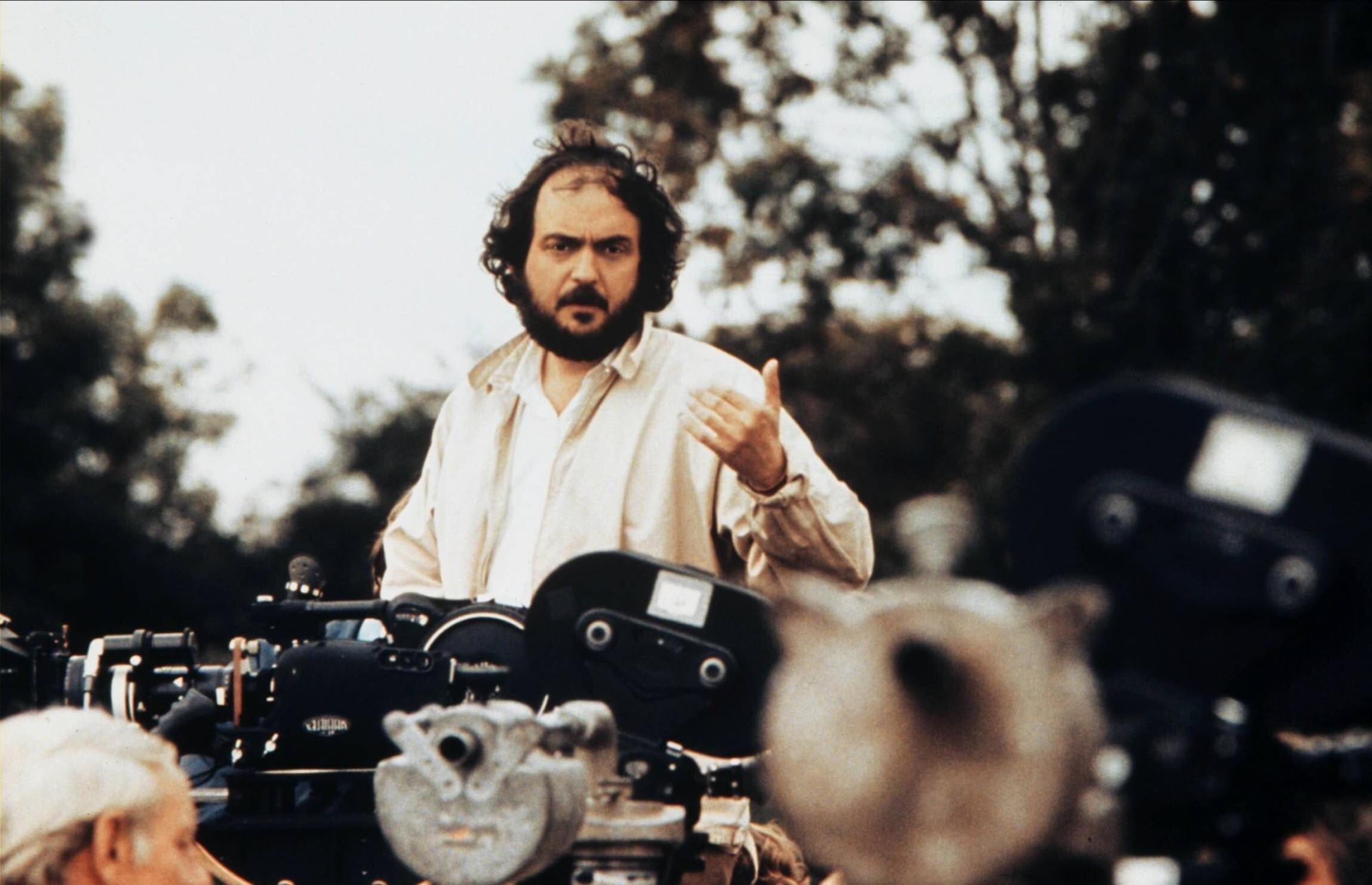 Stanley Kubrick bei der Arbeit.