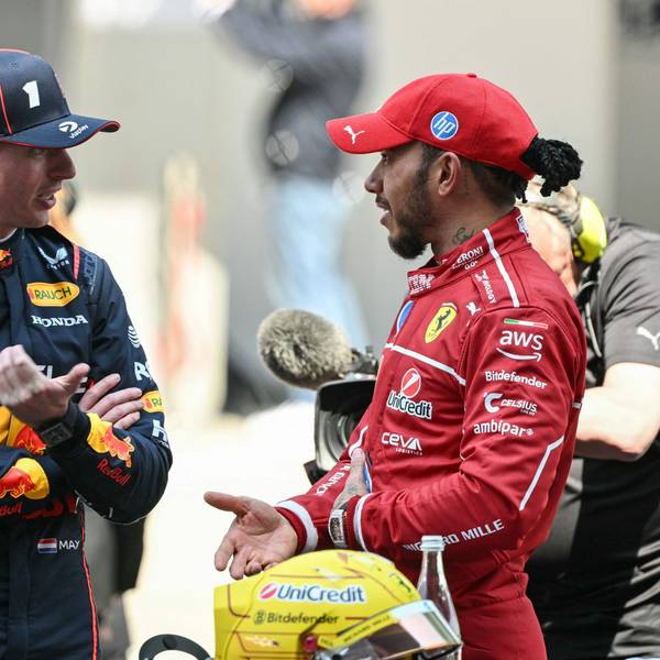 Max Verstappen und Lewis Hamilton