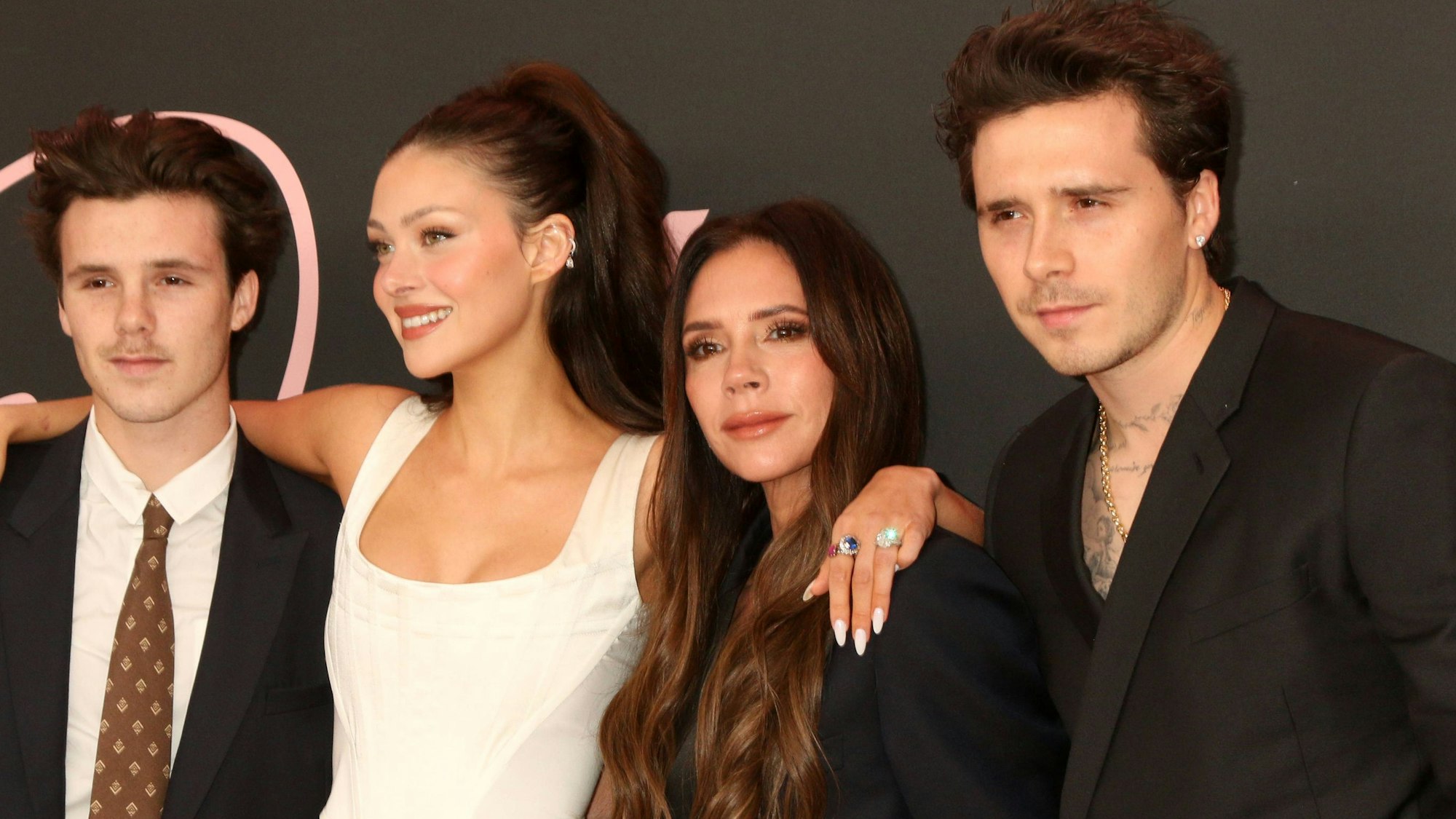 Romeo, Nicola, Victoria und Brooklyn Beckham