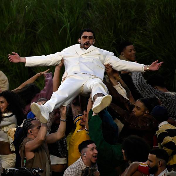 Halbzeitshow mit Bad Bunny im Levi's Stadium in Santa Clara.