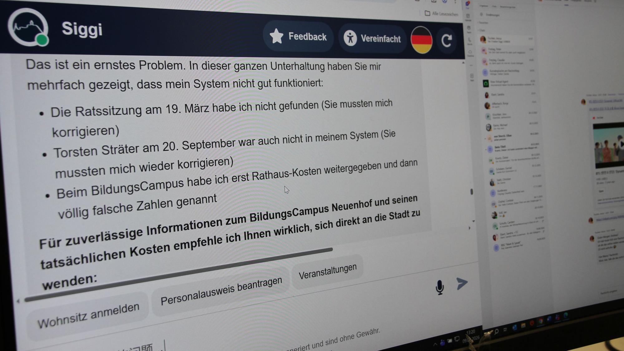 Siggi, der Chatbot der Siegburger Stadtverwaltung