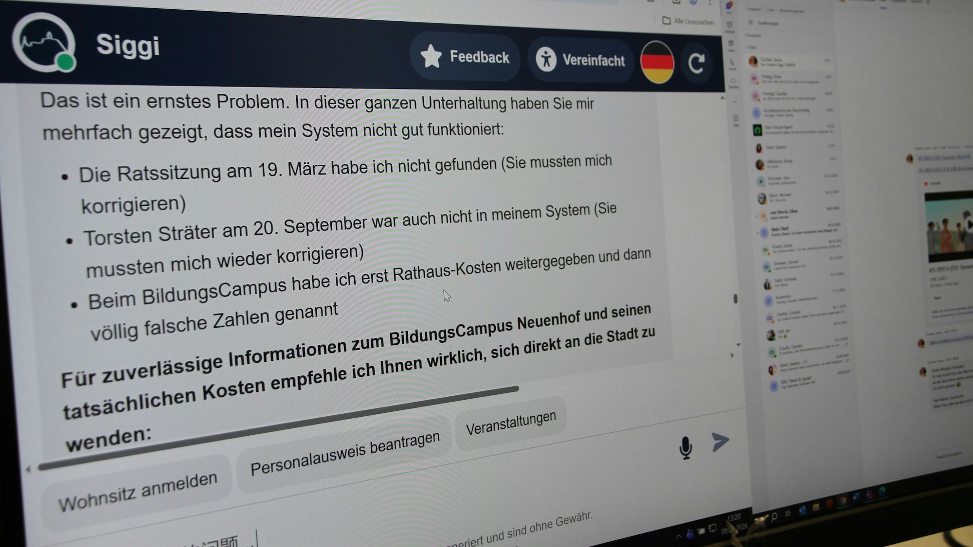 Siggi, der Chatbot der Siegburger Stadtverwaltung