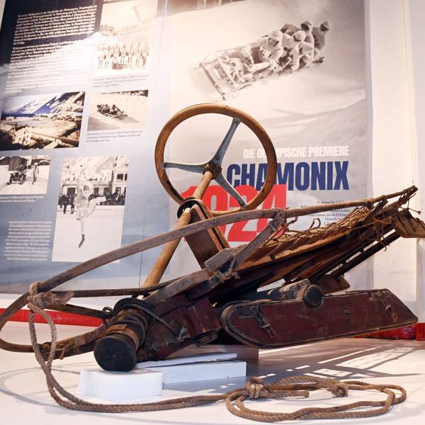 Ein Lenkschlitten von etwa 1920 aus dem Nachlass eines Bonner Schmieds.