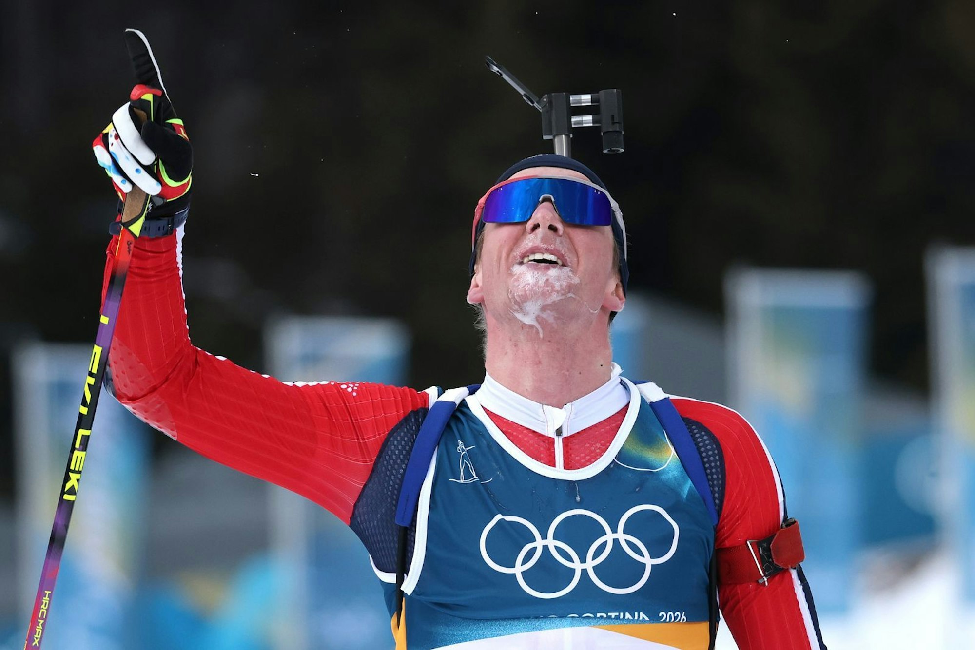Johan-Olav Botn hat das Olympia-Einzel im Biathlon gewonnen. (Bild: 2026 Getty Images/Alexander Hassenstein)