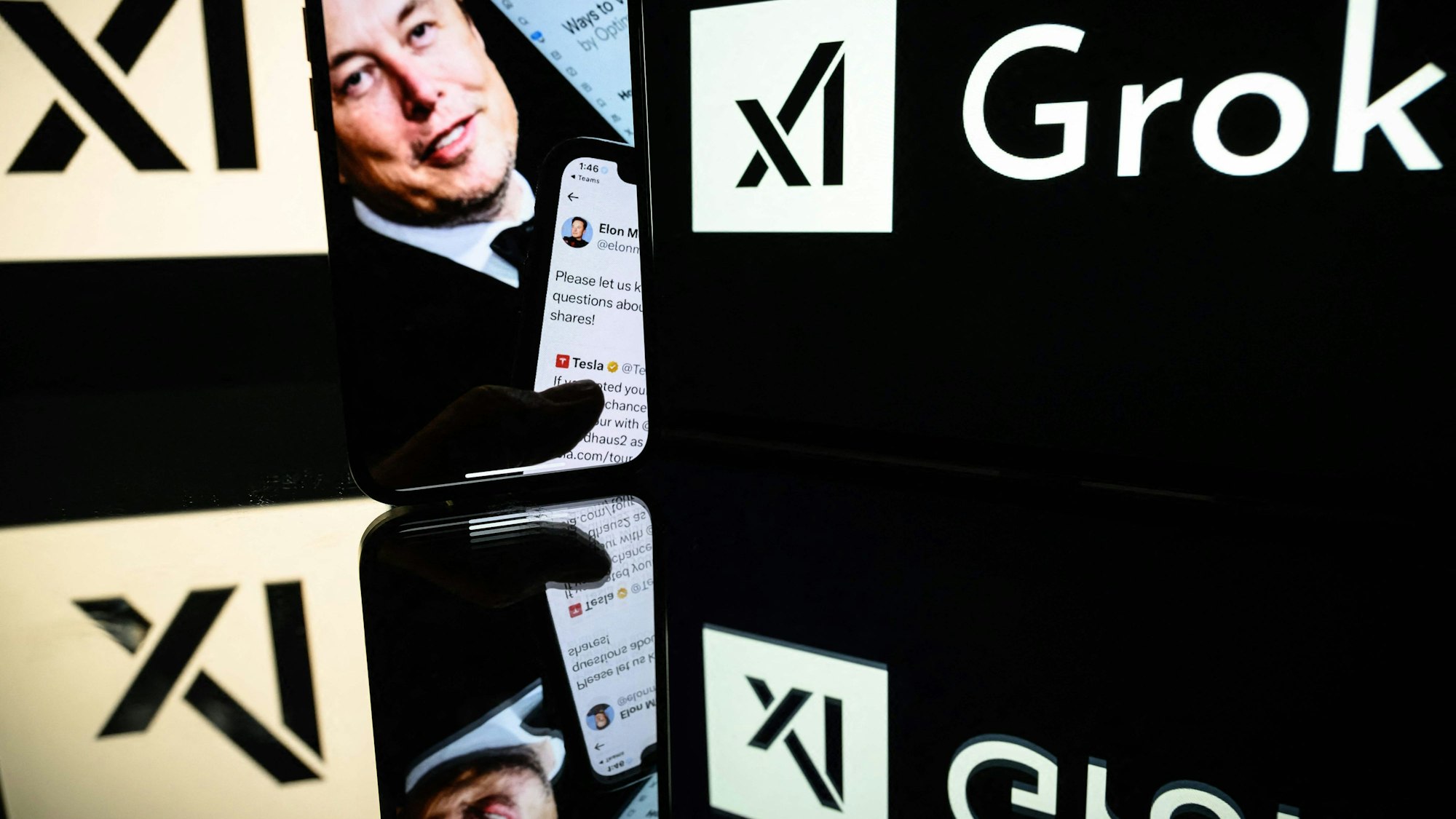 Elon Musk betreibt die KI-Plattform Grok.