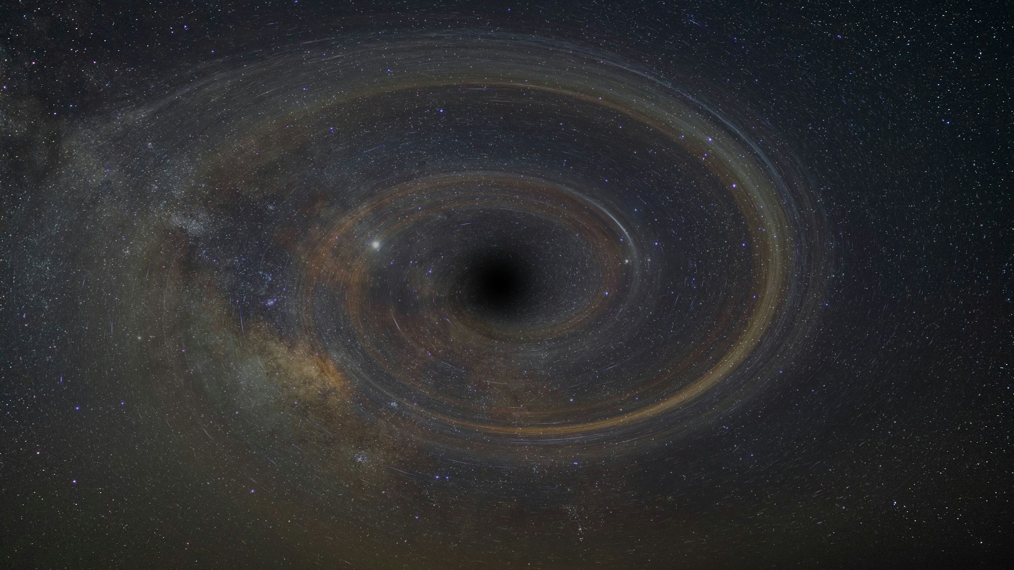 Schwarzes Loch im Weltall.