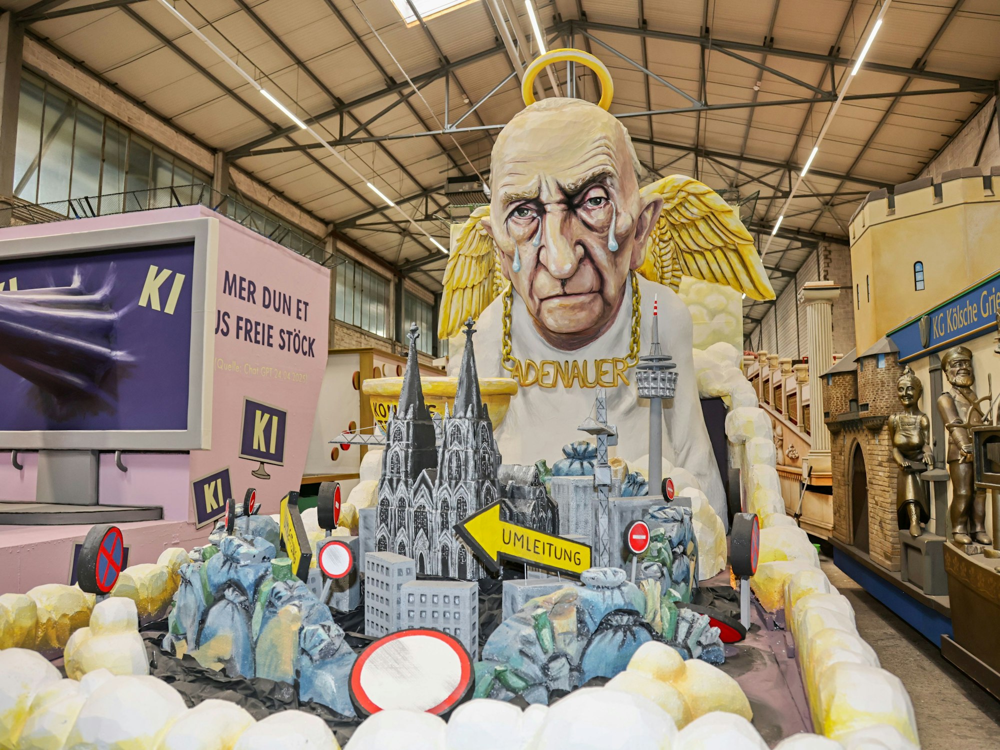 Konrad Adenauer beim Blick auf Köln.