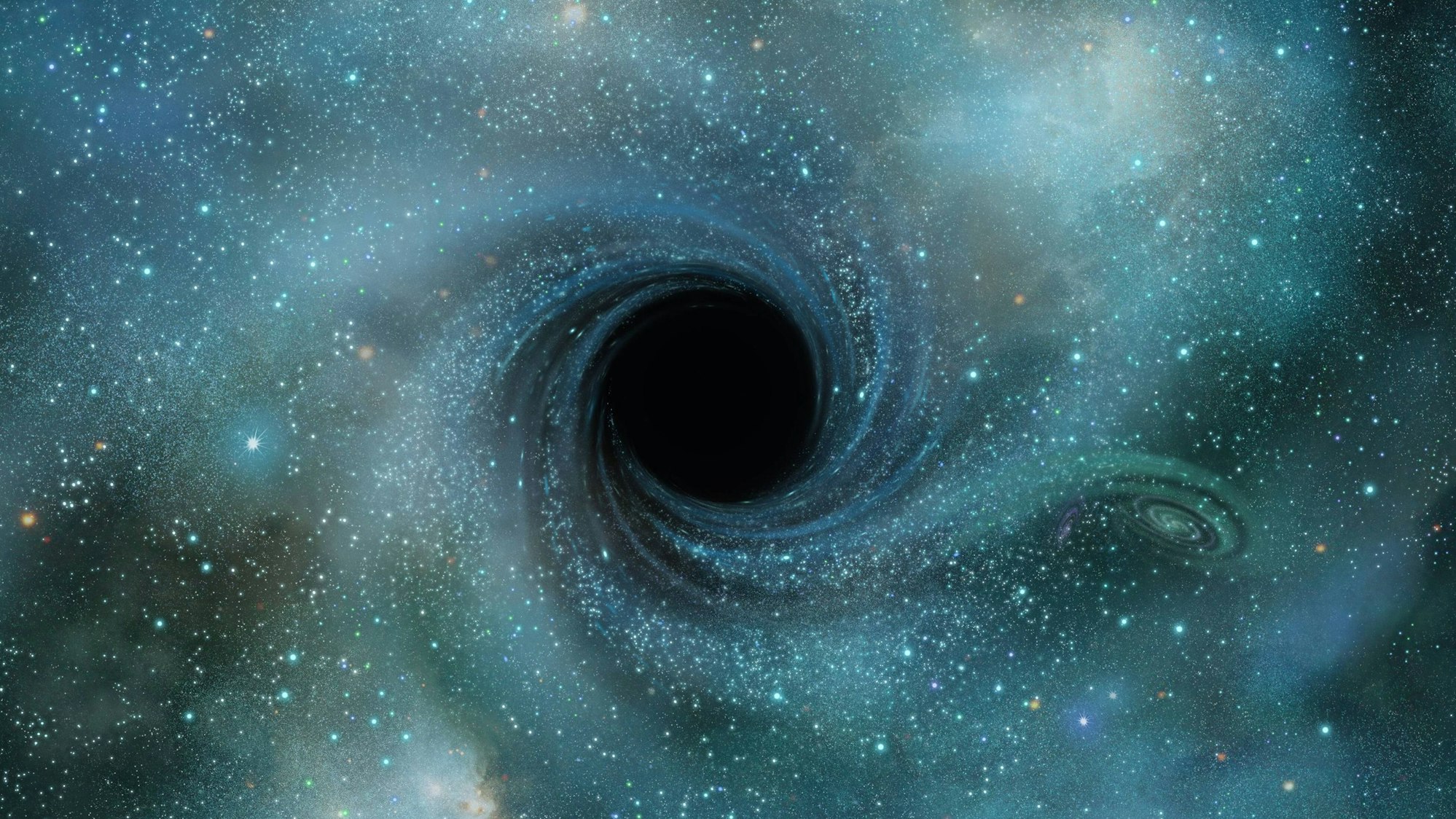 Schwarzes Loch im Weltall.